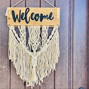 NEW 🤍 Macrame Door Sign / Wreath